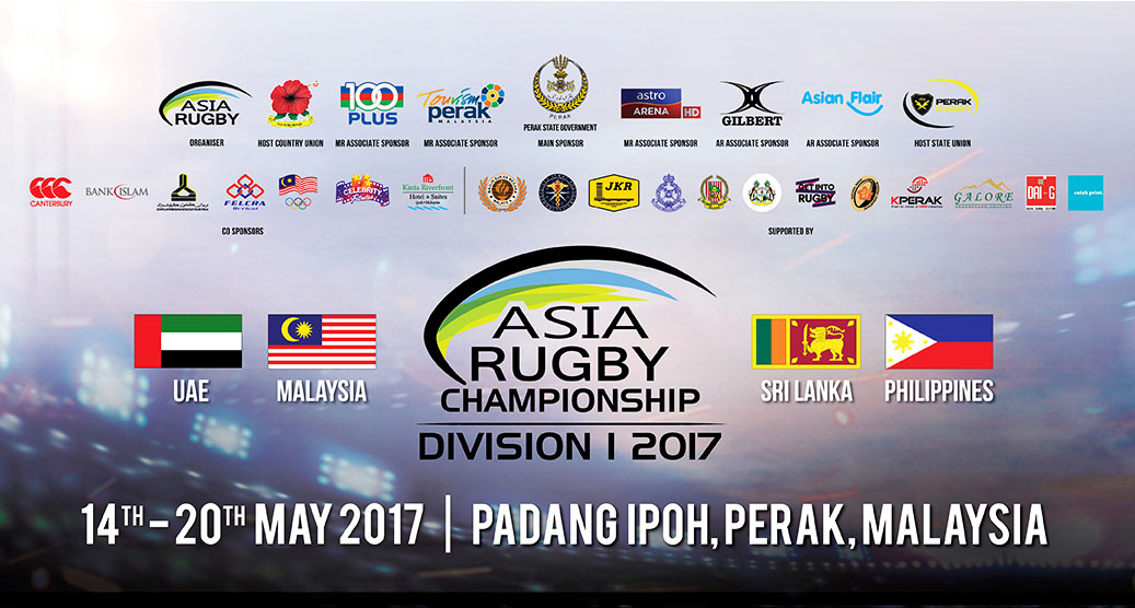 Kejohanan Ragbi Asia 2017 Divisyen 1 yang akan berlansung pada 14 hingga 20 Mei 2017 nanti